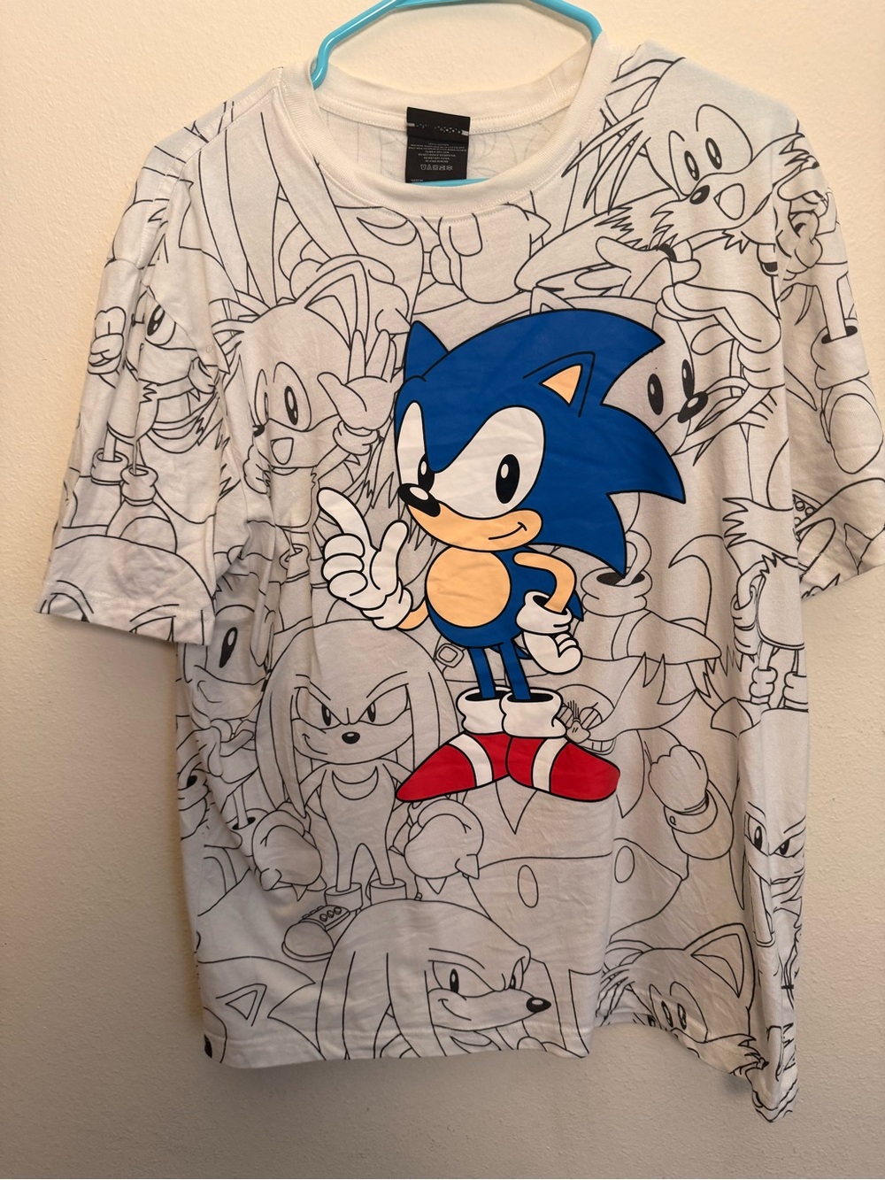 Sonic Graphic Short Sleeve Tee - White/Blue